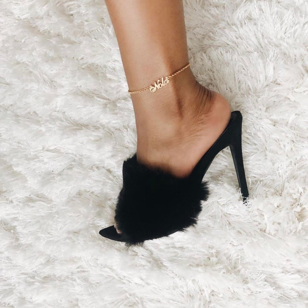 MELANIE MARIE Gold Plated ' HOPE ' Script Anklet